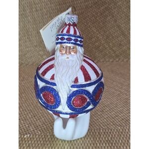 Patricia Breen Hollstrom Santa Christmas Ornament‎ Patriotic NWT VTG HTF Rare